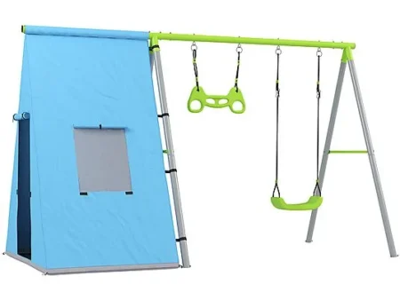 Columpio tobogán infantil - AIYAPLAY 344-089V00GN, a partir de 3 año(s), Verde