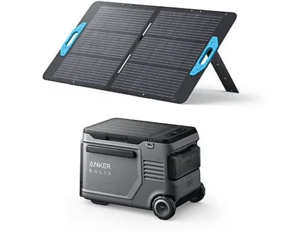 Kit nevera portátil - EverFrost Cooler 33L con panel solar de 100W ANKER, Negro