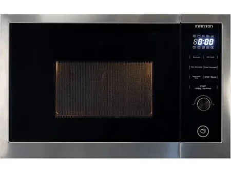 Microondas integrable - Infiniton IMW-DD2S, 800 W, 8 programas, Función Grill, 25 l, Inox