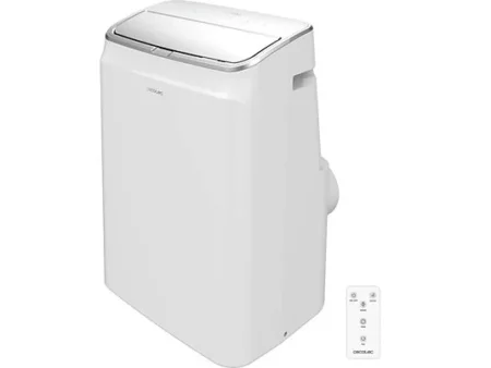 Aire acondicionado portátil - Cecotec ForceClima 12600 Soundless Heating, 3024 fg/h, Bomba de calor, 5 modos, 3 velocidades, Mando a distancia, Blanco