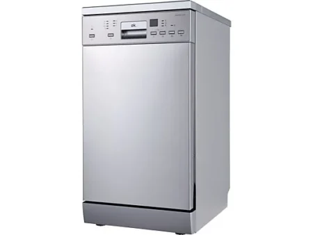 Lavavajillas - ok. ODW 4551-1 E FS, Libre Instalación, 45cm Ancho, 7 Programas, Silver