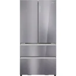 Frigorífico americano - Haier FD 90 Series 7 HFR79F19EFGK, No Frost lateral, 190 cm, 703 l, Motor Inverter, Antibacterias Pro, Cristal Zafiro