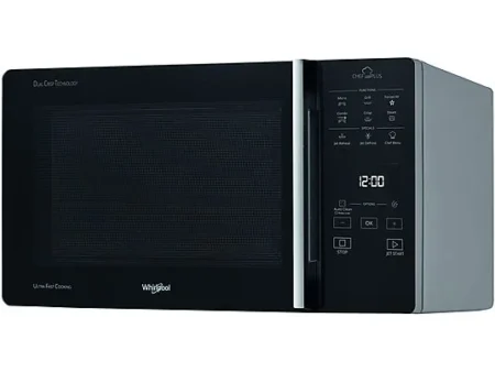 Microondas con horno - Whirlpool MCP 349 SL, 800 W, 6 niveles de potencia, 25 l, Plata