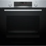 Horno - Bosch HBG579ES3, Serie 6, Multifunción, Pirolítico y Asistente de limpieza con agua, 71 l, 60 cm, HotAir 3D, Función Air Fry, Inox