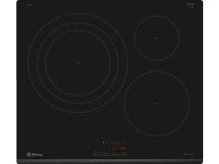 Placa inducción - Balay 3EB967FRE, 3 zonas, Zona Extra Gigante 32 cm, Función Sprint; Negro