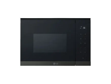 Microondas con grill integrable - LG MG7Z2593B, 900 W, 8 niveles, 25 l, Cristal negro