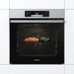 Horno - Hisense BI62216AXE2, Multifunción, Hidrolítica, 77 L, Cocción simultanea x 5, Guía telescopica, 59.5 cm, Acero Inox