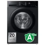 Lavadora carga frontal - Samsung WW90CGC04DABEC, 9kg, 1400 rpm, EcoBubble™, Función WiFi con SmartThings, Negro
