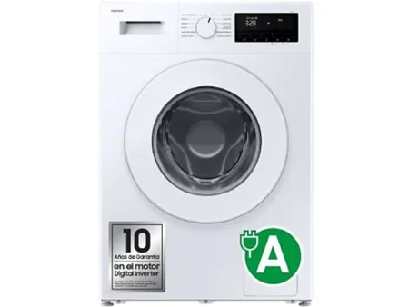 Lavadora carga frontal - Samsung WW70FG3M05TWEC, 7 kg, 1400 rpm, 12 programas, Clase A, Blanco