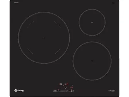 Placa inducción - Balay 3EB865ERS, 3 zonas, Zona Gigante 28 cm, Función Sprint, Negro