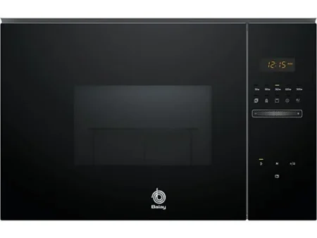 Microondas integrable - Balay 3CG5175N2, Serie cristal, 900 W, 5 niveles, 25 l, Limpieza Hidrolítica, Control deslizante, Negro