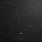 Placa inducción - Beko HIIS63206M, 3 zonas, Zona grande 28 cm, Temporizador, 60 cm, Negro