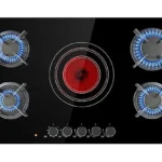 Placa de gas - KLARSTEIN MultiChef, 5 zonas, 87 cm, Negro