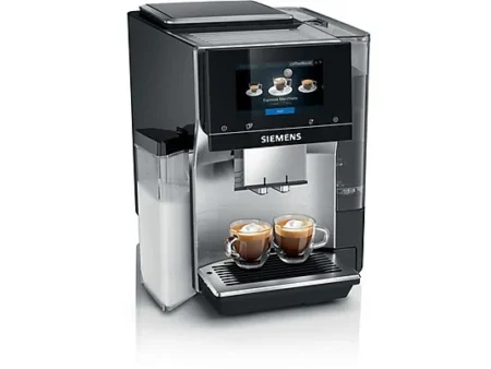 Cafetera express - SIEMENS TQ707D03, 19 bar, 1500 W, 0,7 l, 2 tazas, Negro