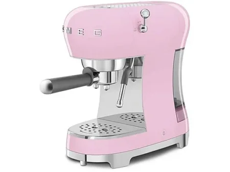 Cafetera express - SMEG ECF02PKEU, 15 bar, 1350 W, 2 tazas, Inox