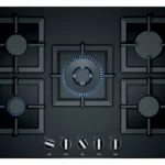 Placa de gas - Balay 3ETG676HB, 5 zonas, Propanebutane, 752 mm, Negro