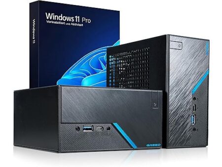 Mini PC - GREED Nano Plus Intel - Ordenador de oficina, Intel Core i5 - 10400, 16 GB RAM, 512 GB SSD, UHD 630, Windows 11 Pro, Negro