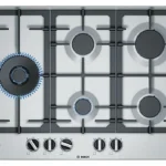Placa de gas - BOSCH PCS7A5B90, 5 zonas, NG + LPG (PropaneButane), 750 mm, Inox