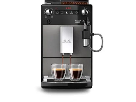 Cafetera express - MELITTA 222100, 15 bar, 1450 W, 10 tazas, Negro