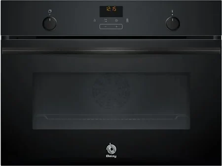 Horno compacto - Balay 3CB5159N3, Integrable, Sí, 47 l, 59,4 cm, Cristal Negro