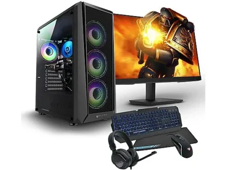 Pack PC gaming - PC RACING Submariner i5-13400, Intel Core i5-13400F, 32 GB RAM, 1 TB SSD, GeForce RTX™ 5050, Windows 11 Pro, Monitor 24  Full-HD, Negro