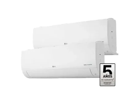 Aire acondicionado Split 2 x 1 - LG 2X1PLUS912.SET, 3526 fgh, Función Inverter, Blanco