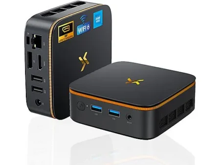 Mini PC - HUIDUN H50-N150, Intel Twin Lake N150(Hasta 3.6GHz), 16 GB RAM, 512 GB SSD, UHD Graphics, Windows 11 Pro, Negro