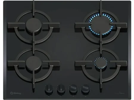 Placa de gas - Balay 3ETG664RB, 4 zonas, 590 mm, Negro