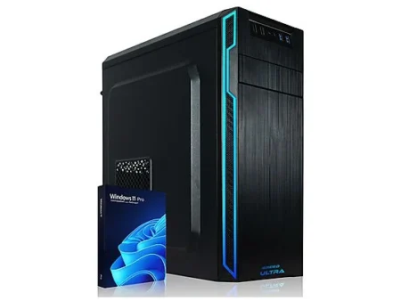 PC Sobremesa - GREED Ultra Pc - Ordenador de oficina, Intel Core i5-12400, 32 GB RAM, 1000 GB SSD, UHD 730, Windows 11 Pro, Negro