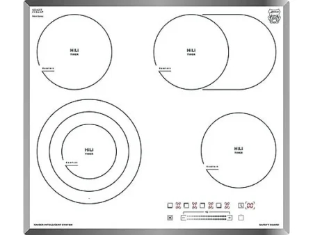 Placa de vitrocerámica - KAISER KCT 6715 F W Ara, 4 zonas, 590 mm, Glaskeramik