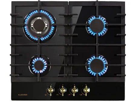Placa de gas - KLARSTEIN Victoria, 2 zonas, 60 cm, Negro