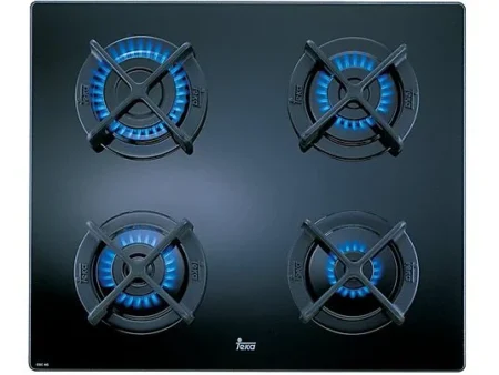Placa de gas - TEKA CGC 4G AI AL, 4 zonas, 600 mm, Negro