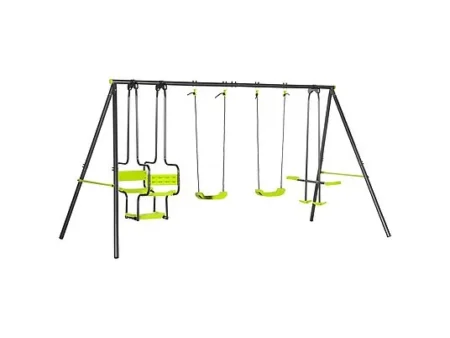 Set de Columpio - OUTSUNNY 355x184x186 cm, color Verde y Negro, 344-061V00GN, a partir de 3 año(s), Multicolor