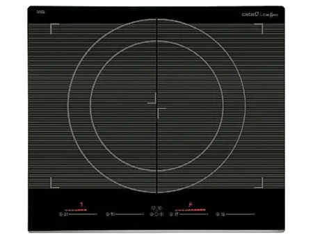 Placa inducción - Cata Giga 600 BK, 4 zonas, Zona modular 40 cm, Temporizador, Booster, 59 cm, Negro