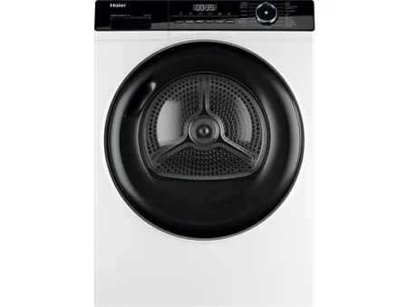 Secadora bomba de calor - Haier I-Pro Series 3 HD90-A3939-IB, 9kg, 15 programas, Motor Inverter, Antiarrugas, Blanco