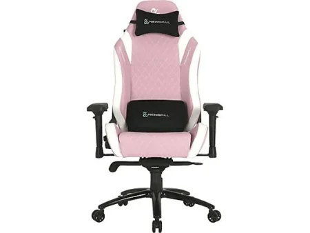 Silla gaming - Newskill Neith Zephyr, Reposabrazos 4D, Hasta 150 kg, Cojín cervical y lumbar, Rosa