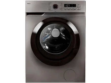 Lavadora carga frontal - Teka WMK 40740, 7 kg, 1200 rpm, 15 programas, Motor inverter, Electrónica con display digital, Inox