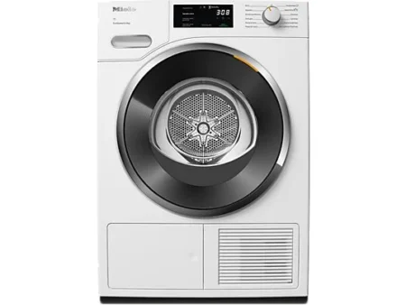 Secadora bomba de calor - Miele TWH780WP EcoSpeed &9kg, 9 kg, 10 Programas, DirectSensor, SilenceDrum, DryCare 40, Blanco loto