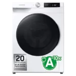 Lavadora secadora - Samsung WD11DG6B85BEU3, 11kg, 6kg, 1400 rpm, Autodosificación, AI Wash, Air Wash, Blanco