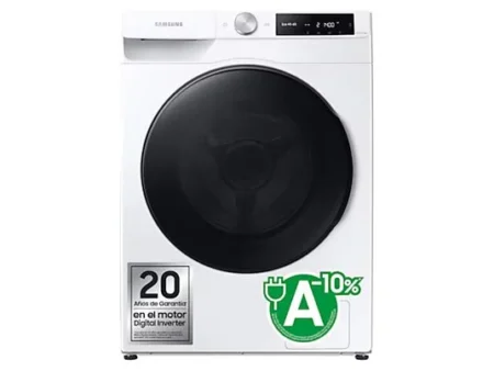 Lavadora secadora - Samsung WD11DG6B85BEU3, 11kg, 6kg, 1400 rpm, Autodosificación, AI Wash, Air Wash, Blanco