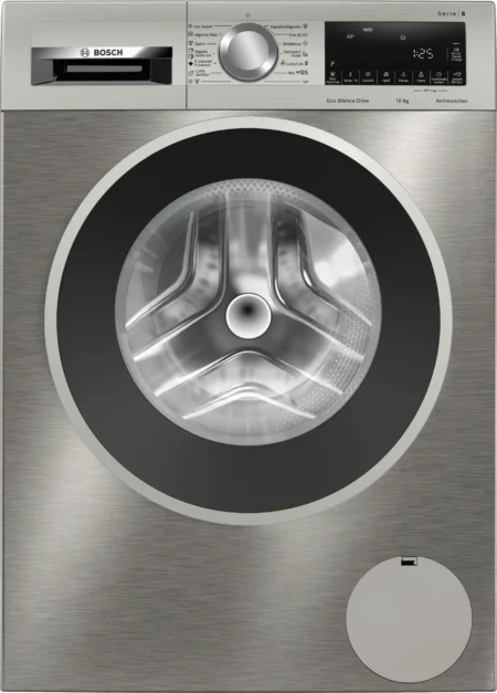 Lavadora carga frontal - Bosch WGG256ZAES, Serie 6, 10 Kg, 1600 RPM, 12 programas, Iron Assist anti arrugas, Acero antihuellas