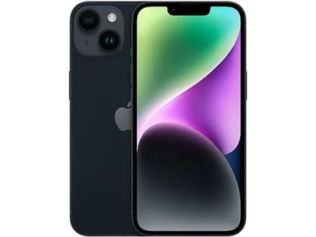 APPLE 1540179 IPHONE 14 MIDNIGHT 256GB, Negro, Móvil iOS, 256 GB, 6 GB RAM, 6,1  OLED, Ceramic Shield, Recubrimiento oleofóbico, Anti-huellas, Chip A15 Bionic, 3,279 mAh