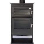 Estufa de leña con horno - MAESTRO FERRETERO MULHACEN LEÑERO con Horno, 11,60 kW , gris