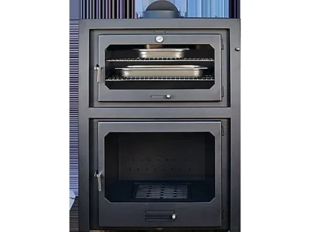 Estufa de leña con horno - MAESTRO FERRETERO BRAMBI, 17 kW , gris