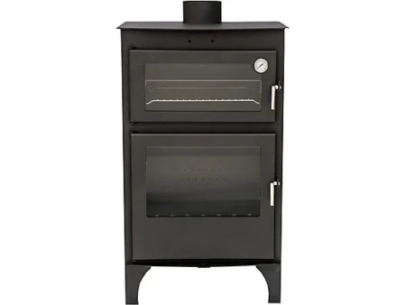 Estufa de leña con horno - MAESTRO FERRETERO MULHACEN PATAS con Horno, 12 kW , gris