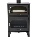 Estufa de leña con horno - MAESTRO FERRETERO JABALON HORNO, 9 kW , gris