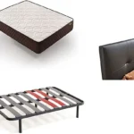 Pack Colchón + Somier + Cabecero 105x200 cm - DESCANSIN visco-soft gel, Tapizado Negro, anti-ruido, 105 cm x 200 cm, Espumación alta densidad, Negro