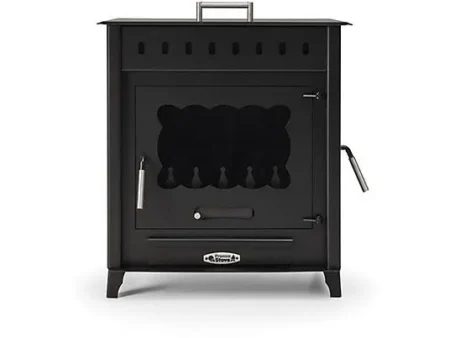 Estufa de leña - MAESTRO FERRETERO VESUBIO 1, 12,6 kW , Gris