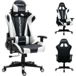 Silla gaming - MAXPODIUM Skilled, hasta 150 kg, Blanca