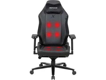Silla gaming - MAXPODIUM Premium Heavy SMI, reposabrazos 4D (ajustable en altura, anchura y profundidad, también se puede girar), hasta 170 kg, Negra